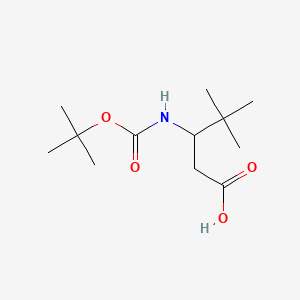 Chemical structure of 3-N-BOC-AMINO-4,4-DIMETHYL PENTANOIC ACID
