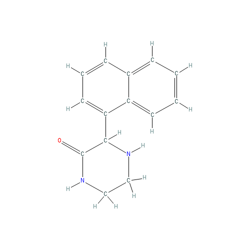 Chemical structure of 3-NAPHTHALEN-1-YL-PIPERAZIN-2-ONE
