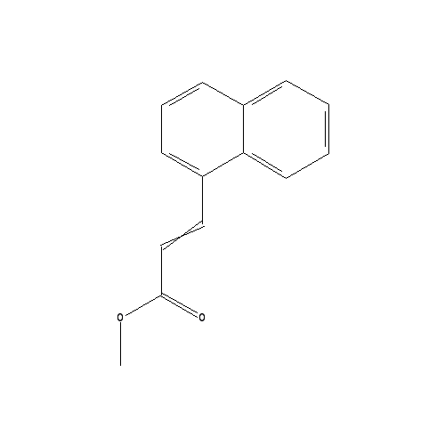 Chemical structure of methyl (Z)-3-(1-naphthyl)-2-propenoate