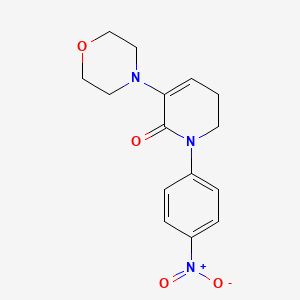 Chemical structure of 3-Morpholino-1-(4-nitrophenyl)-5,6-dihydropyridin-2(1H)-one