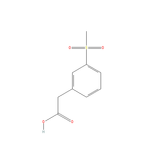 Chemical structure of 3-Methylsulfonylphenylacetic Acid