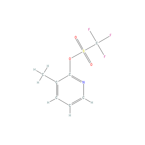 Chemical structure of 3-methylpyridin-2-yl trifluoromethanesulfonate