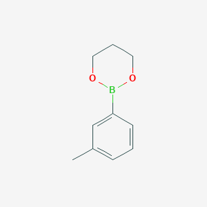 Chemical structure of 3-methylphenylboronic acid-1,3-propanediol ester