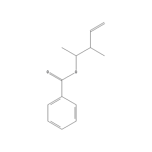 Chemical structure of 3-Methylpent-4-en-2-yl benzoate