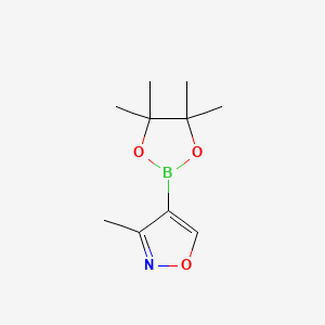 Chemical structure of 3-Methylisoxazole-4-boronic Acid Pinacol Ester