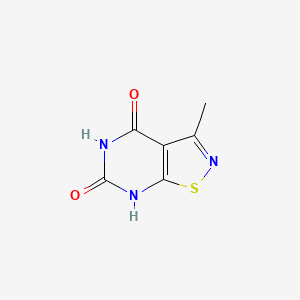 Chemical structure of 3-Methylisothiazolo[5,4-d]pyrimidine-4,6(5H,7H)-dione