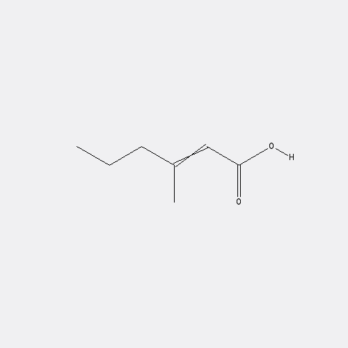 Chemical structure of 3-methylhex-2-enoic acid