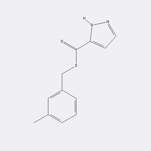 Chemical structure of 3-Methylbenzyl 1H-pyrazole-5-carboxylate