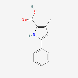 Chemical structure of 3-Methyl-5-phenyl-1H-pyrrole-2-carboxylic acid