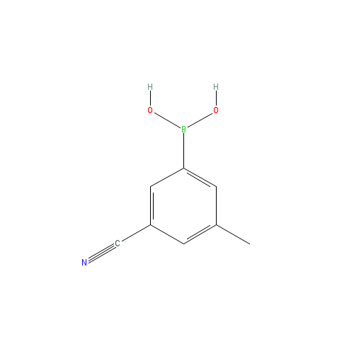 Chemical structure of 3-Methyl-5-cyanophenylboronic acid