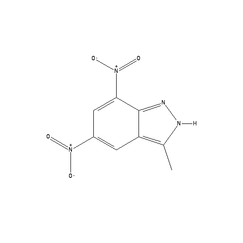 Chemical structure of 3-methyl-5,7-dinitro-2H-indazole