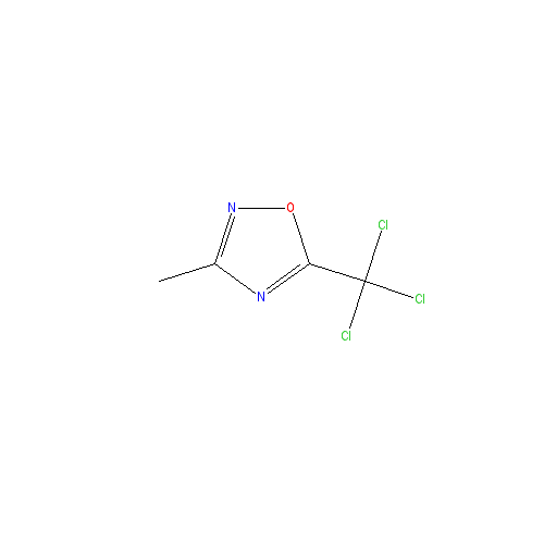 Chemical structure of 3-Methyl-5-(trichloromethyl)-1,2,4-oxadiazole