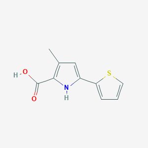 Chemical structure of 3-Methyl-5-(thiophen-2-yl)-1H-pyrrole-2-carboxylic acid