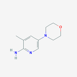 Chemical structure of 3-Methyl-5-(morpholin-4-yl)pyridin-2-amine