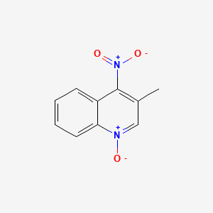 Chemical structure of 3-Methyl-4-nitroquinoline 1-Oxide