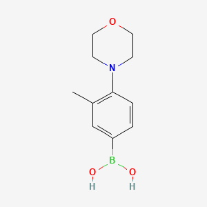 Chemical structure of 3-Methyl-4-morpholinophenylboronic Acid