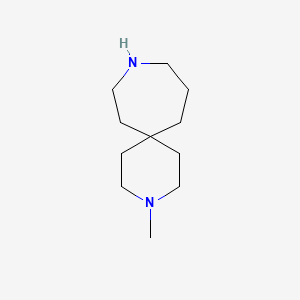 Chemical structure of 3-methyl-3,9-diazaspiro[5.6]dodecane