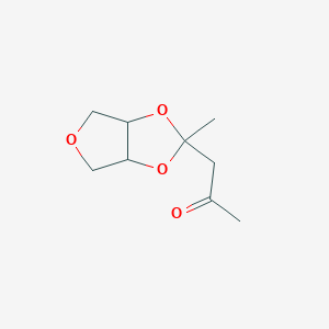 Chemical structure of 3-Methyl-3-(2-oxopropyl)-2,4,7-trioxabicyclo[3.3.0]octane
