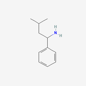 Chemical structure of 3-Methyl-1-phenylbutylamine