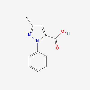 Chemical structure of 3-Methyl-1-phenyl-1H-pyrazole-5-carboxylic acid