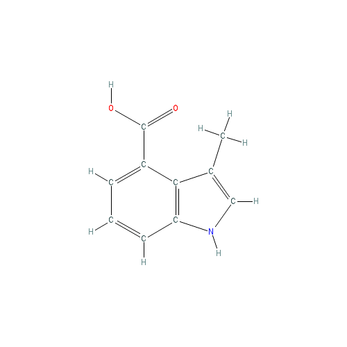 Chemical structure of 3-methyl-1H-indole-4-carboxylic acid