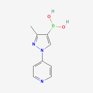 Chemical structure of 3-Methyl-1-(pyridin-4-yl)pyrazole-4-boronic acid