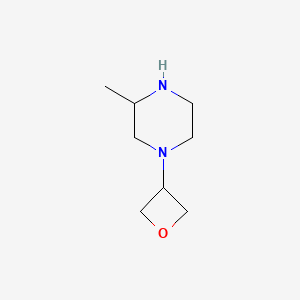Chemical structure of 3-Methyl-1-(oxetan-3-yl)piperazine