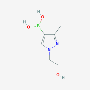 Chemical structure of 3-Methyl-1-(hydroxyethyl)pyrazole-4-boronic acid