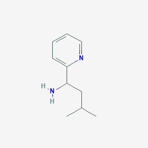 Chemical structure of 3-Methyl-1-(2-pyridyl)-1-butylamine