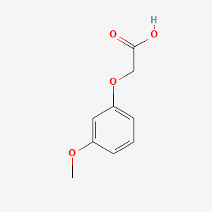 Chemical structure of 3-Methoxyphenoxyacetic acid