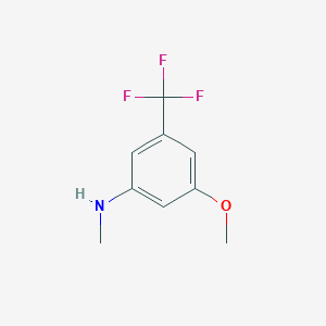 Chemical structure of 3-Methoxy-N-methyl-5-(trifluoromethyl)aniline