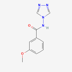 Chemical structure of 3-Methoxy-N-(4H-1,2,4-triazol-4-yl)benzamide