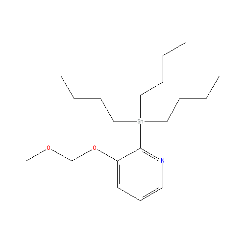 Chemical structure of 3-Methoxymethoxy-2-tributylstannylpyridine