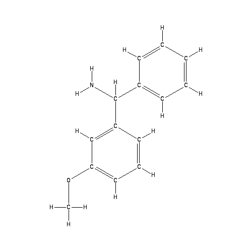 Chemical structure of 3-Methoxybenzhydrylamine