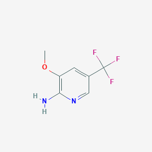 Chemical structure of 3-Methoxy-5-(trifluoromethyl)pyridin-2-amine