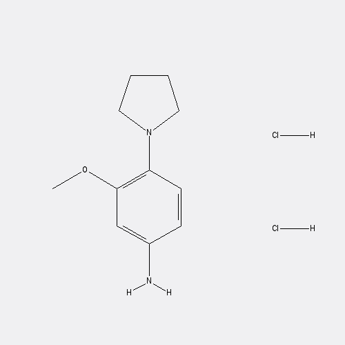 Chemical structure of 3-Methoxy-4-pyrrolidinoaniline Dihydrochloride