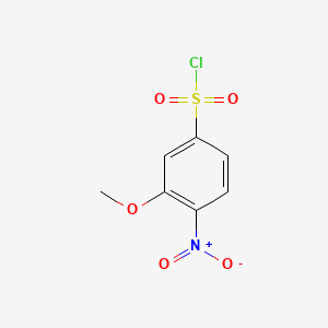 Chemical structure of 3-Methoxy-4-nitrobenzene-1-sulfonyl chloride