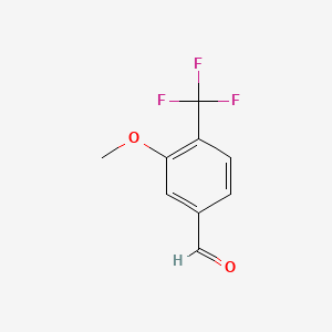 Chemical structure of 3-Methoxy-4-(trifluoromethyl)benzaldehyde