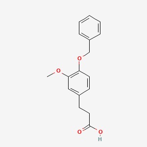 Chemical structure of 3-Methoxy-4-(benzyloxy)-benzenepropanoic acid