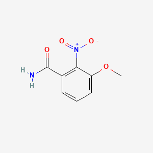 Chemical structure of 3-methoxy-2-nitrobenzamide