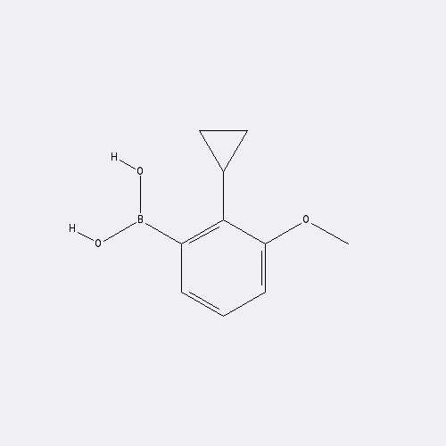Chemical structure of 3-Methoxy-2-cyclopropylphenylboronic acid