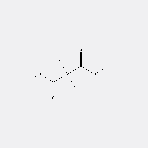 Chemical structure of 3-Methoxy-2,2-dimethyl-3-oxopropanoic acid