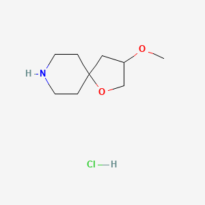 Chemical structure of 3-methoxy-1-oxa-8-azaspiro[4.5]decane hydrochloride