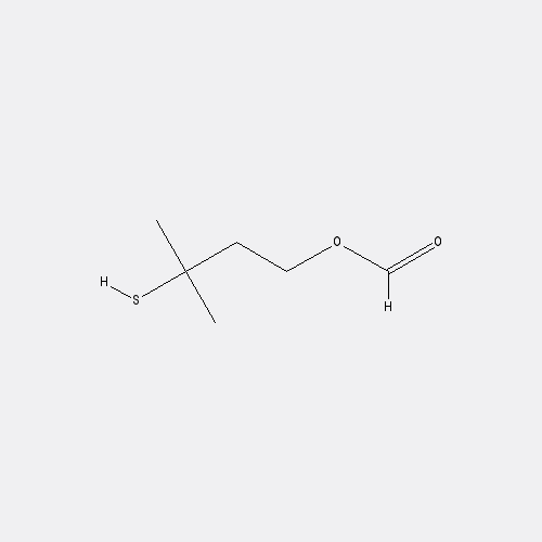 Chemical structure of 3-Mercapto-3-methylbutyl formate