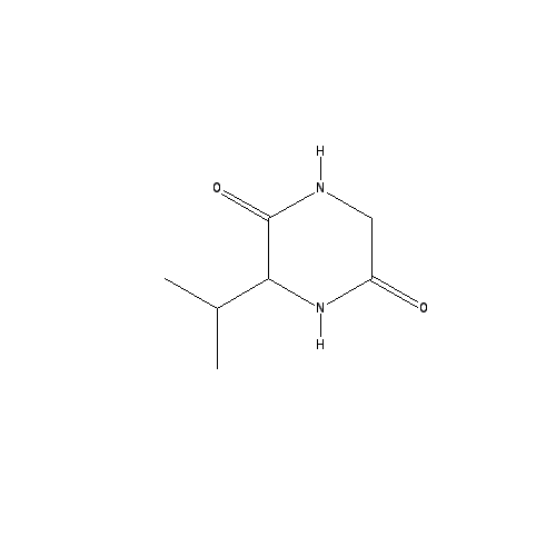 Chemical structure of 3-Isopropylpiperazine-2,5-dione