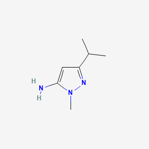 Chemical structure of 3-Isopropyl-1-methyl-1H-pyrazol-5-amine