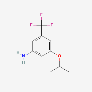 Chemical structure of 3-Isopropoxy-5-(trifluoromethyl)aniline