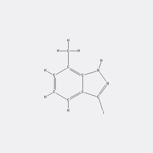 Chemical structure of 3-Iodo-7-methyl-1H-indazole