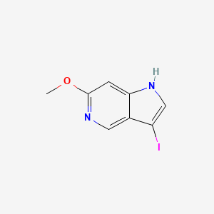 Chemical structure of 3-Iodo-6-methoxy-1H-pyrrolo[3,2-c]pyridine