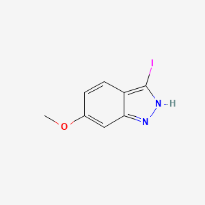 Chemical structure of 3-Iodo-6-methoxy-1H-indazole